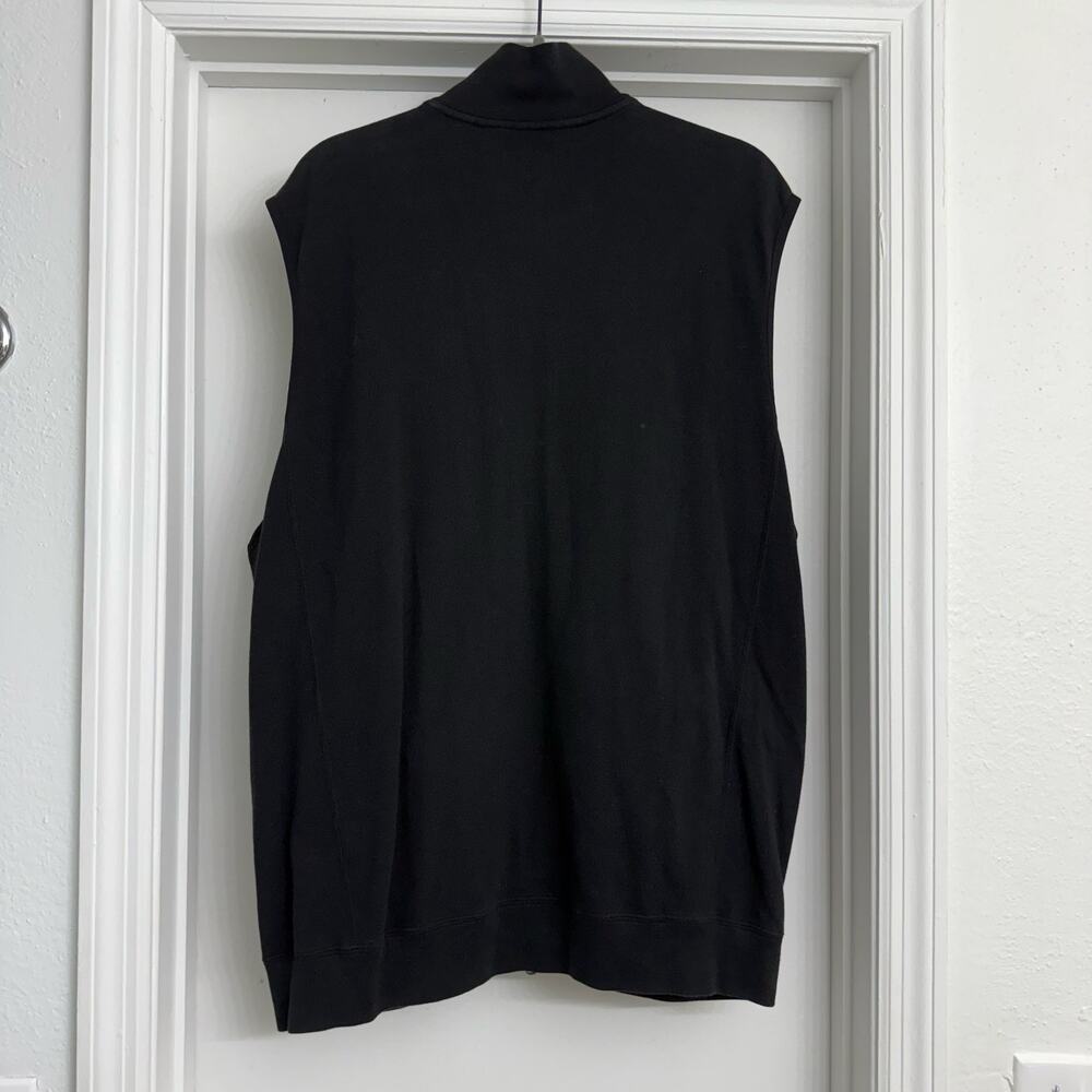 Polo Golf Ralph Lauren Pima Cotton Full Zip Vest Black Sz XL Sporty Preppy - Picture 2 of 5